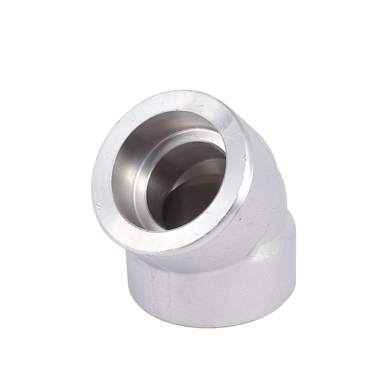Các phụ kiện đường ống bằng thép không gỉ rèn 45 ° ổ cắm bằng thép không gỉ