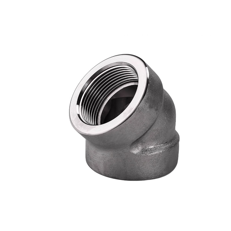 Thép không gỉ khuỷu tay 45 độ có chủ đề nữ ở hai bên