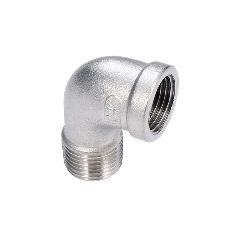 304 Thép không gỉ đúc 90 ° Phụ kiện đường ống ren đường phố đường phố 90 °
