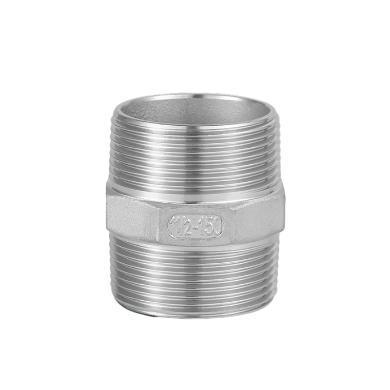 Thép không gỉ hex ren núm vú npt sợi NPT ở cả hai đầu