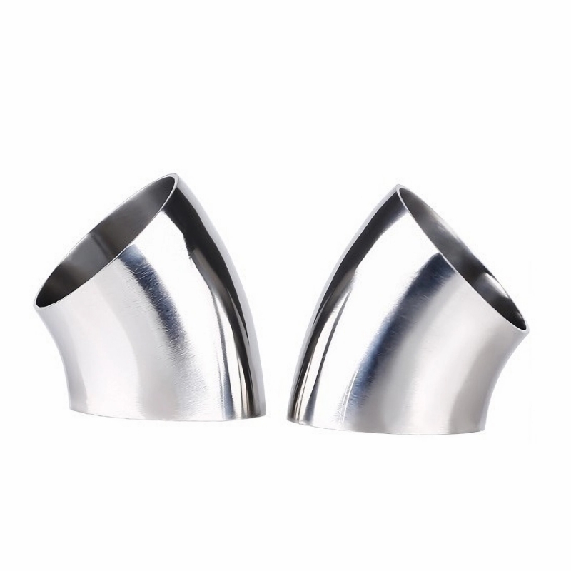 Tường mỏng bằng thép không gỉ Mông không gỉ 45 ° ống bị uốn cong